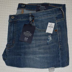 Gap Mid Rise True Skinny Ankle Jean, Indigo, Size 33 (Women's 16)